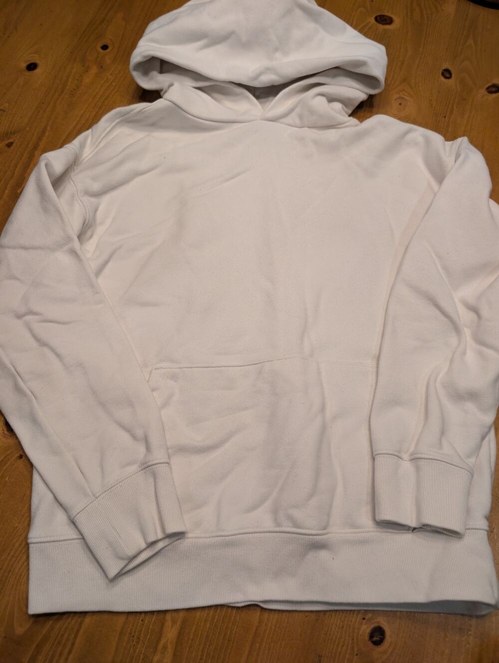Gap Kids Heavy Weight Pullover Hoodie, White, Unisex, XL 12, EGU/LN
